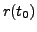 $ r(t_0)$