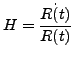 $\displaystyle H= \dfrac{\dot{R(t)}}{R(t)} $