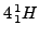 $ \cf4{^{1}_{1}H}$