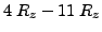 $4&nbsp;R_{z} - 11&nbsp;R_{z}$