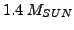 $1.4&nbsp;M_{SUN}$