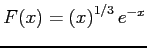 $ F(x) = \left( {x} \right)^{1/3} e^{-x}$